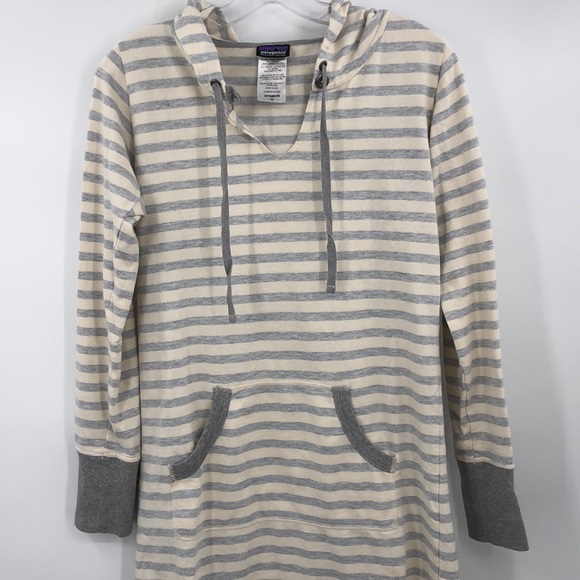 Patagonia Ahnya Hoodie Dress Long Sleeve Striped Women’s Size Small - Picture 2 of 9